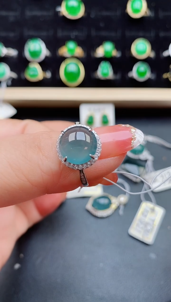 【闪购商品】翡翠戒指银S925镶嵌121212