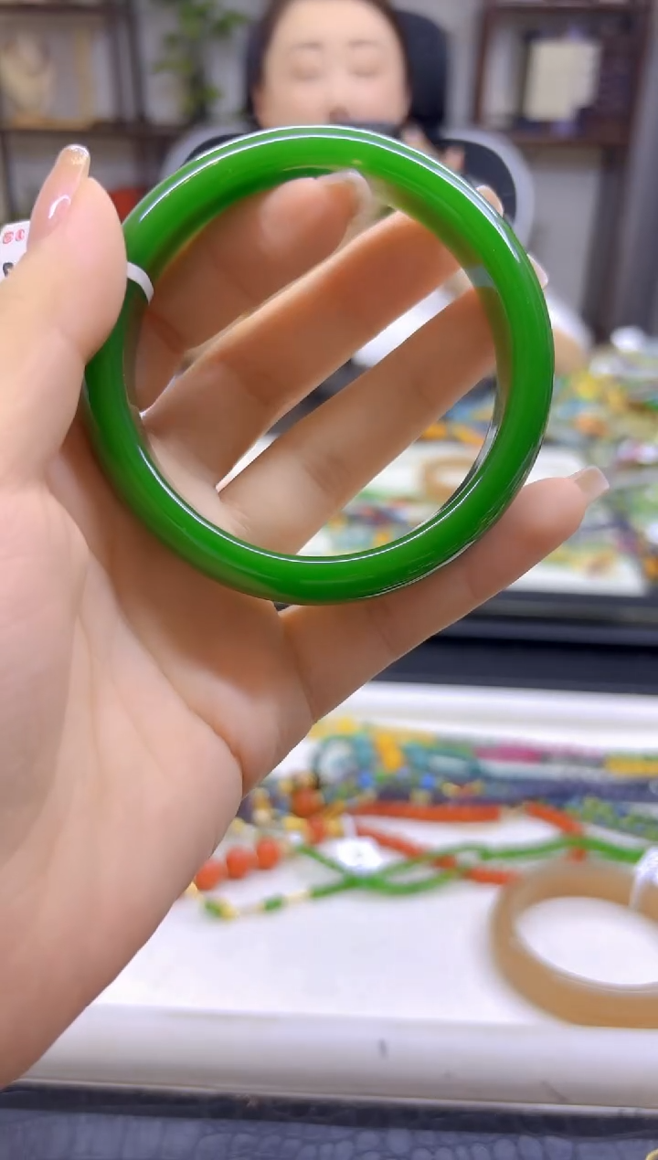 和田玉（碧玉）手镯未镶嵌DIY款S249