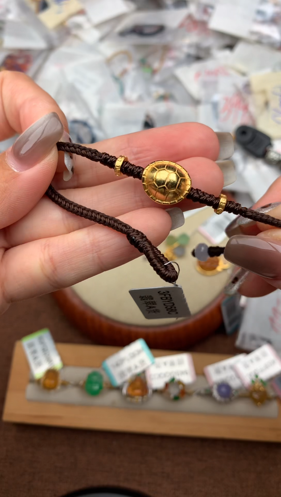 银S925镶嵌挂件翡翠—