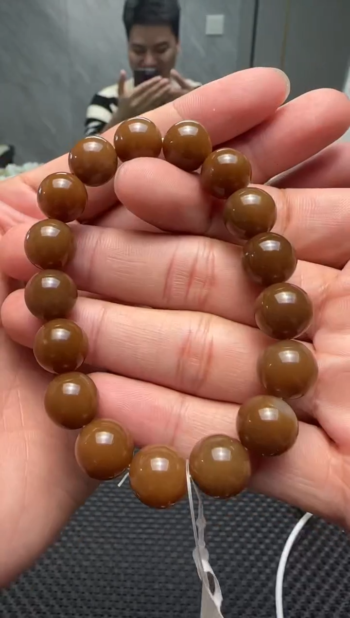 未镶嵌手串和田玉若羌糖手串卡12