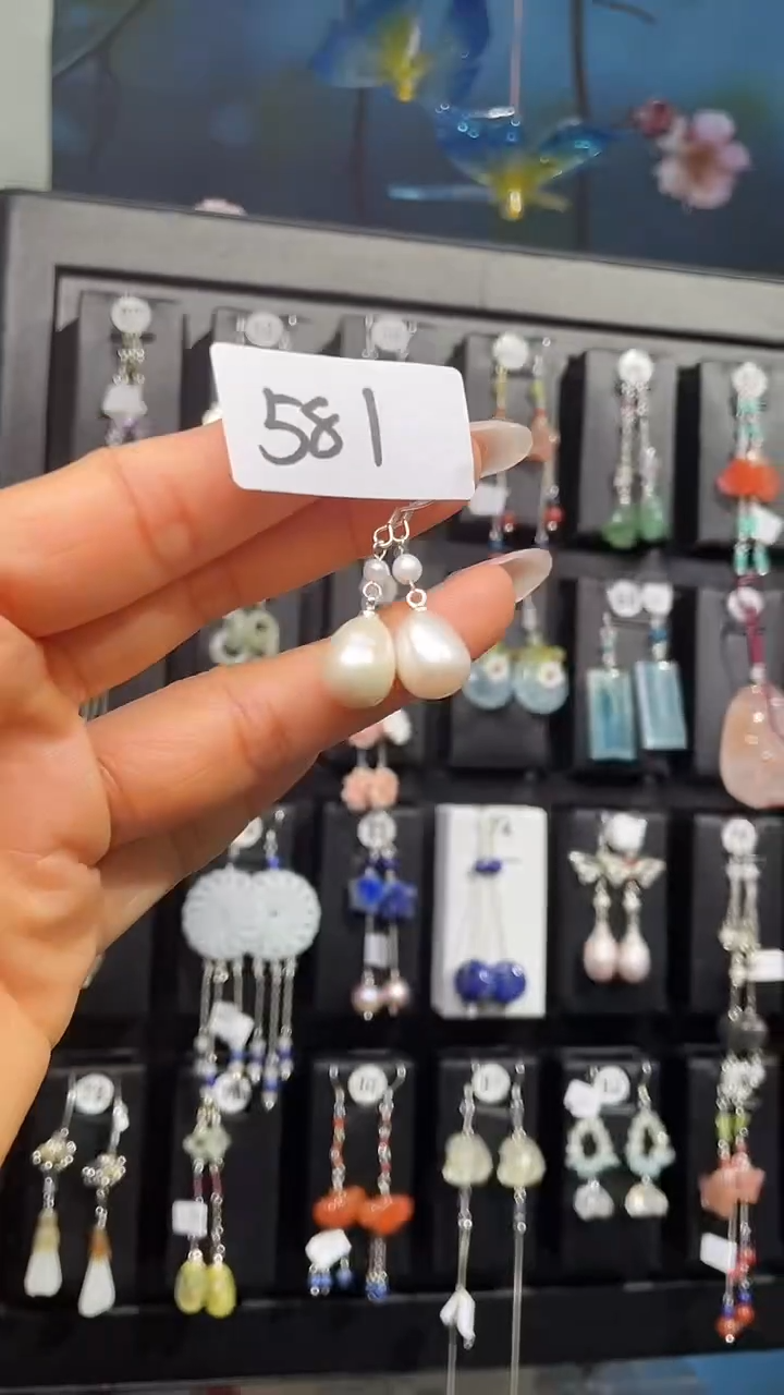 银S925镶嵌耳饰紫晶喜欢拍