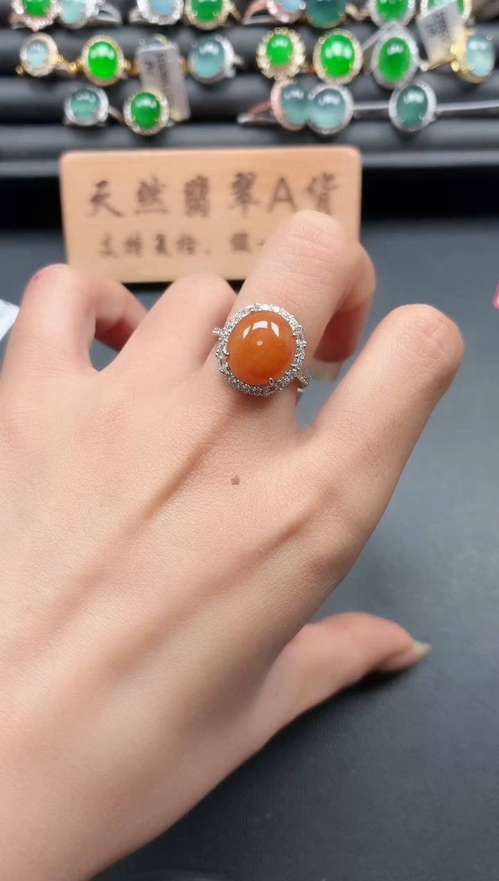 银S925镶嵌戒指翡翠1111111