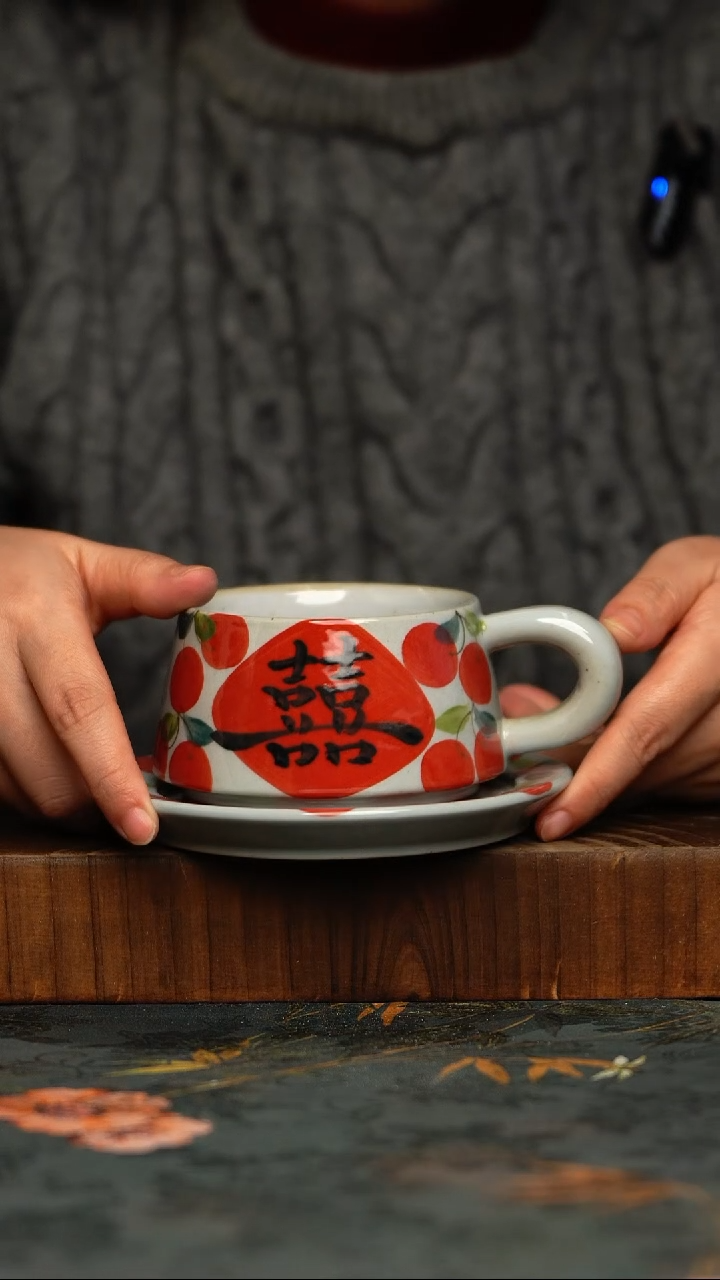 瓷片釉下彩手工手绘同款陶器