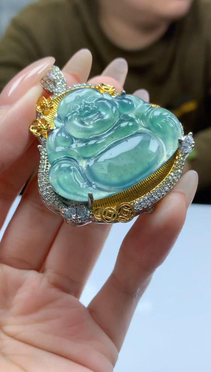 【闪购商品】翡翠颈饰未镶嵌005ee-毛货佛公57