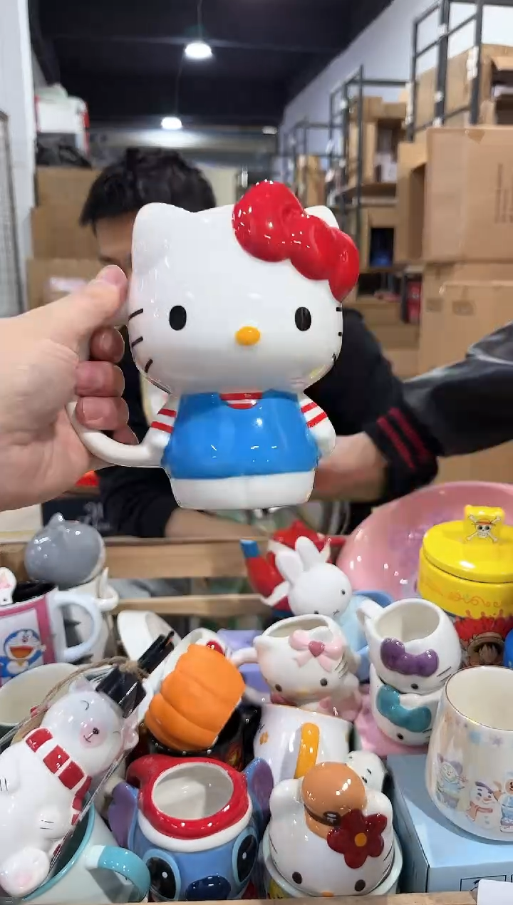 瓷片条纹kt全身杯