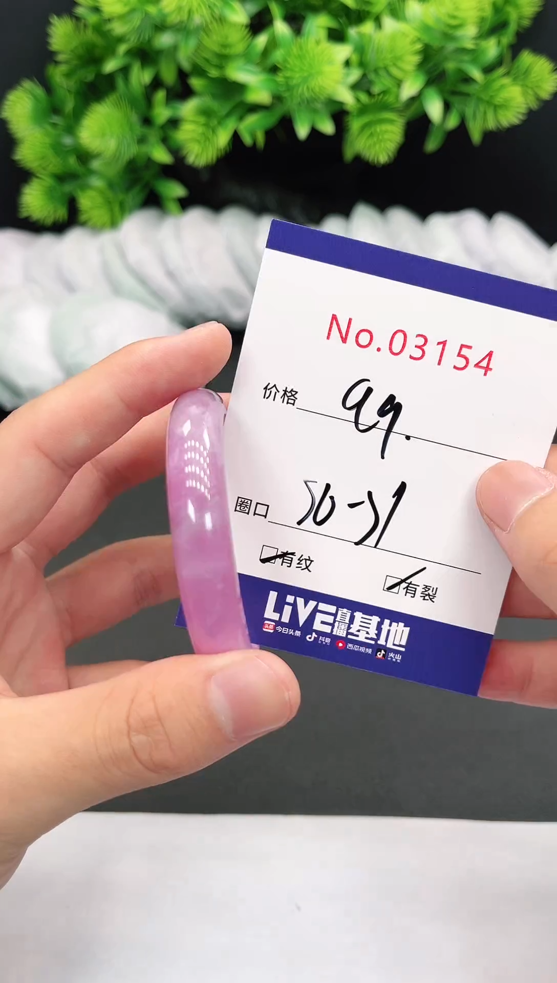 未镶嵌手镯翡翠3154
