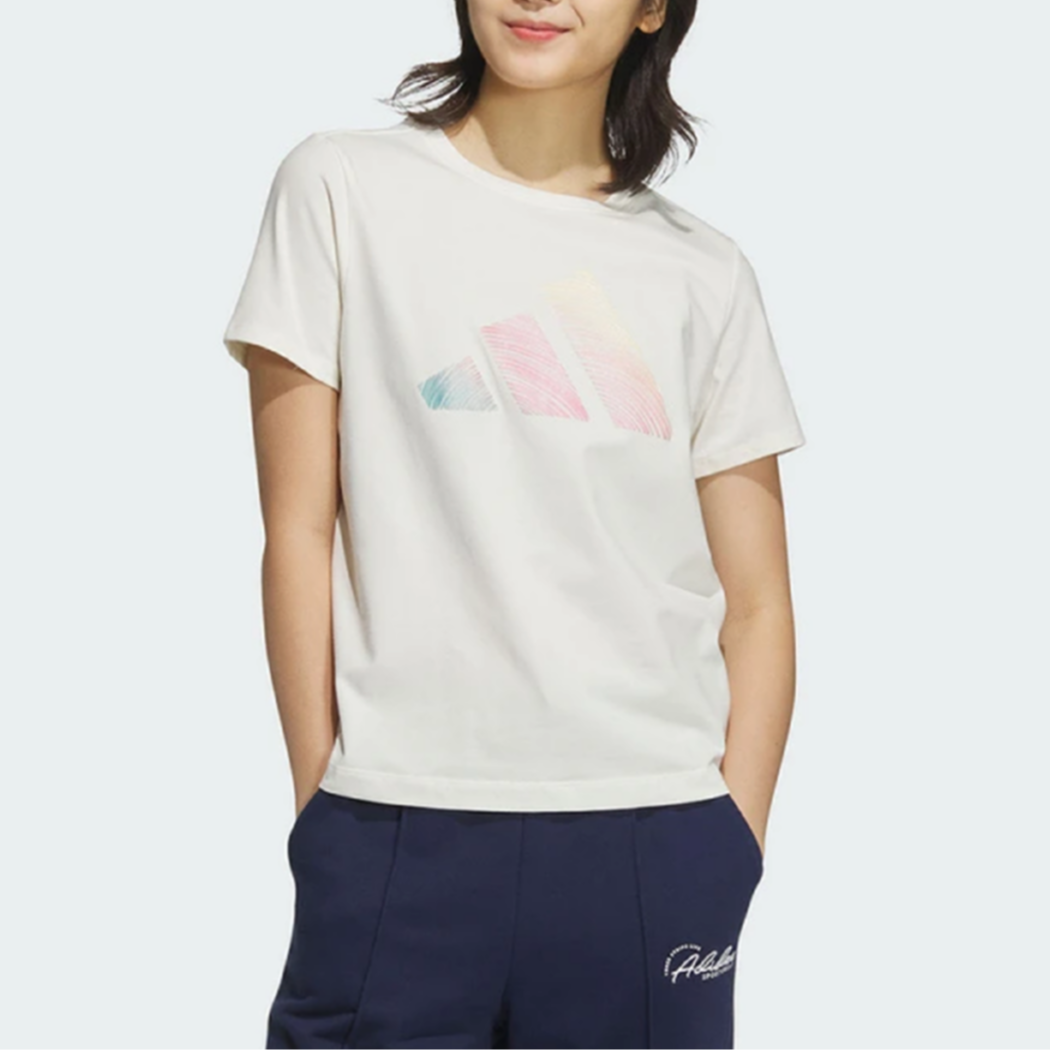 【创意谷AD专享】阿迪达斯 2025夏短袖T恤 女款圆领JL6284