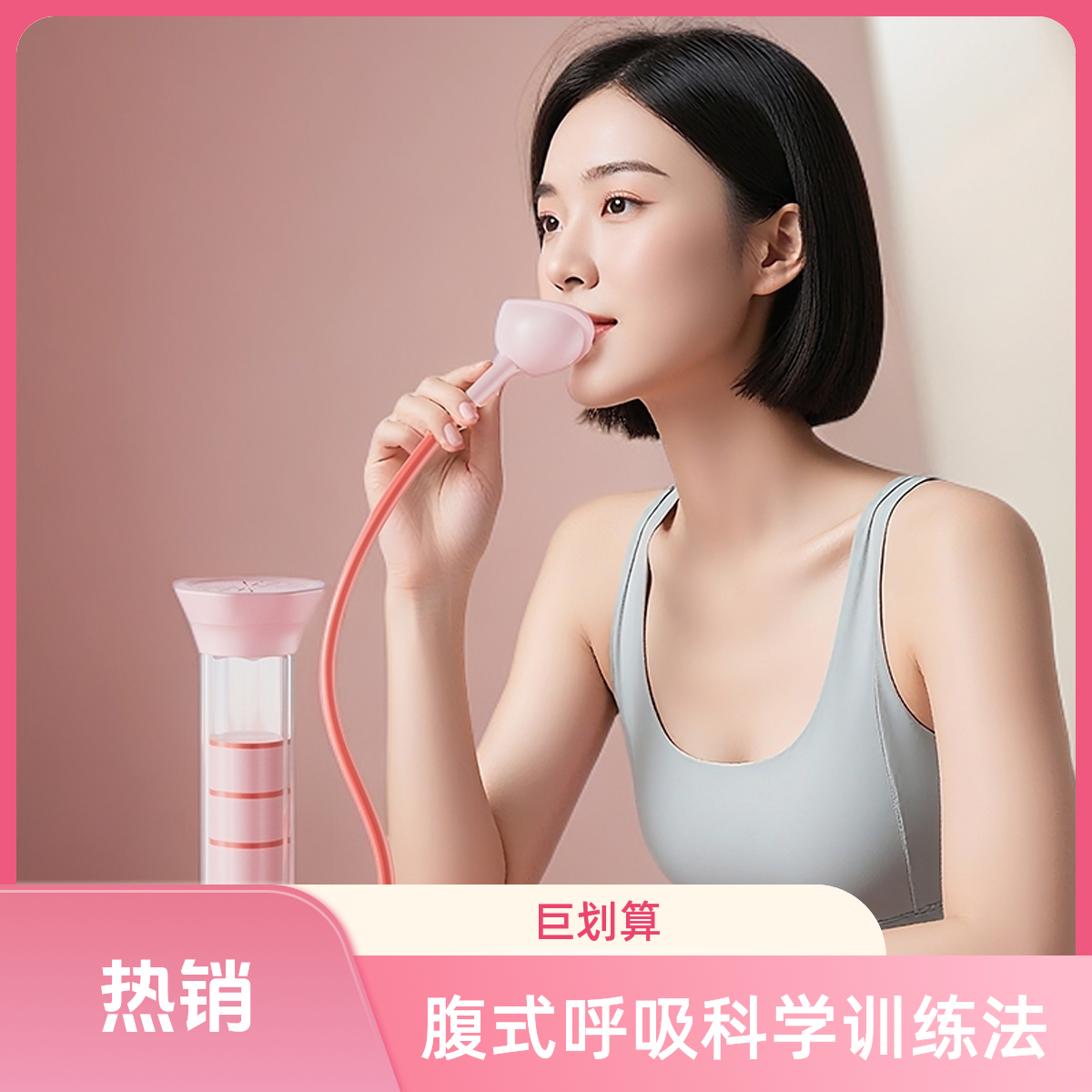 2025年新款腹式呼吸哑铃训练器锻炼肺活量提高耐力塑造腹肌马甲线