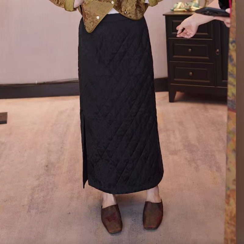 【千奈莉 蚕丝棉】百搭可水洗三合一蚕丝棉半身裙