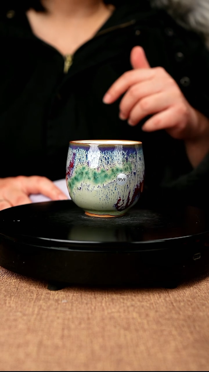 【闪购商品】959#杨廷玺一级品原矿钧瓷炉钧釉主人杯
