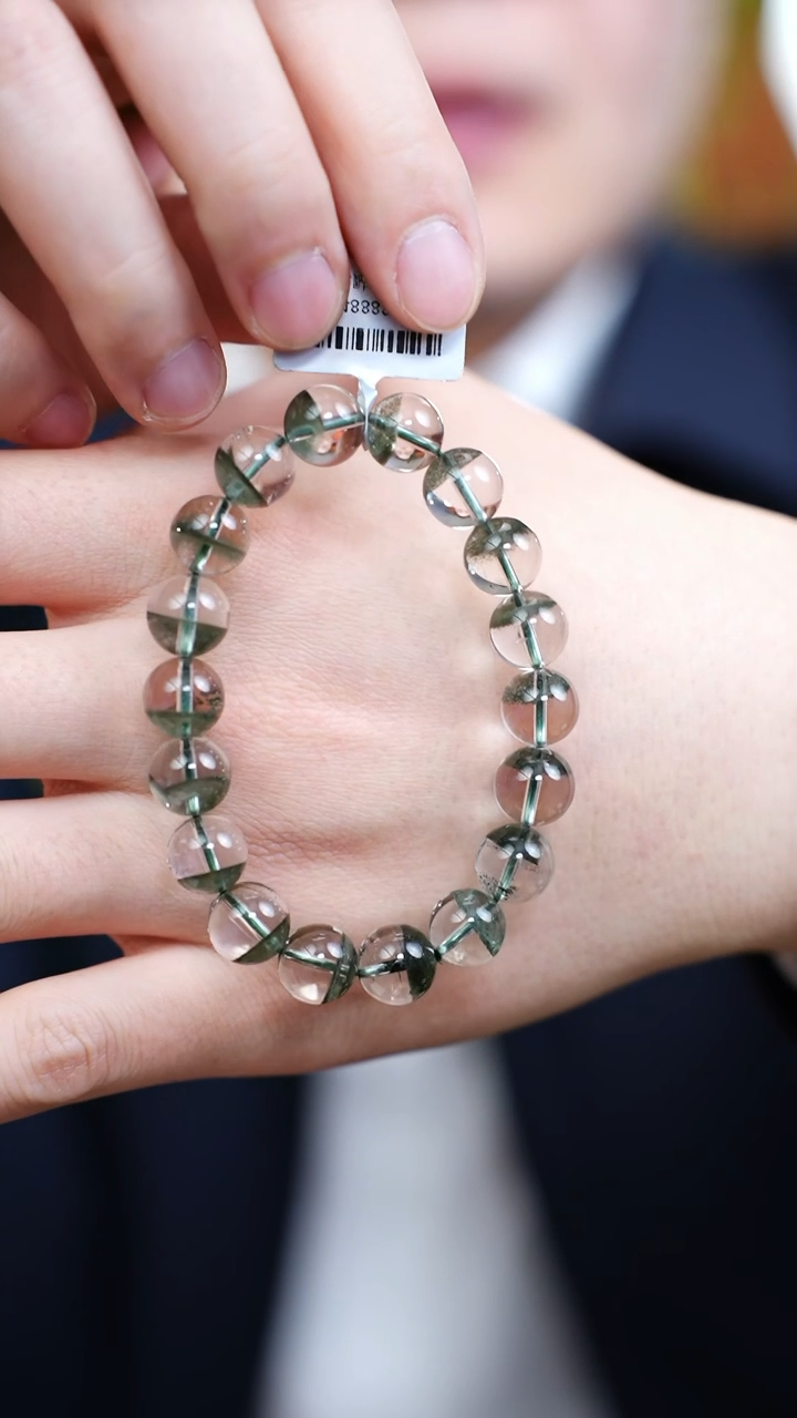 【闪购商品】水晶手链未镶嵌g132 绿幽灵手链10mm+