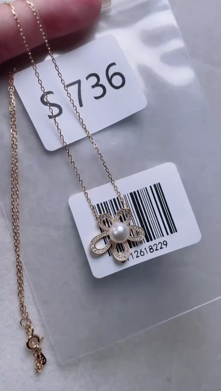 【闪购商品】海水珍珠套链银S925镶嵌S736