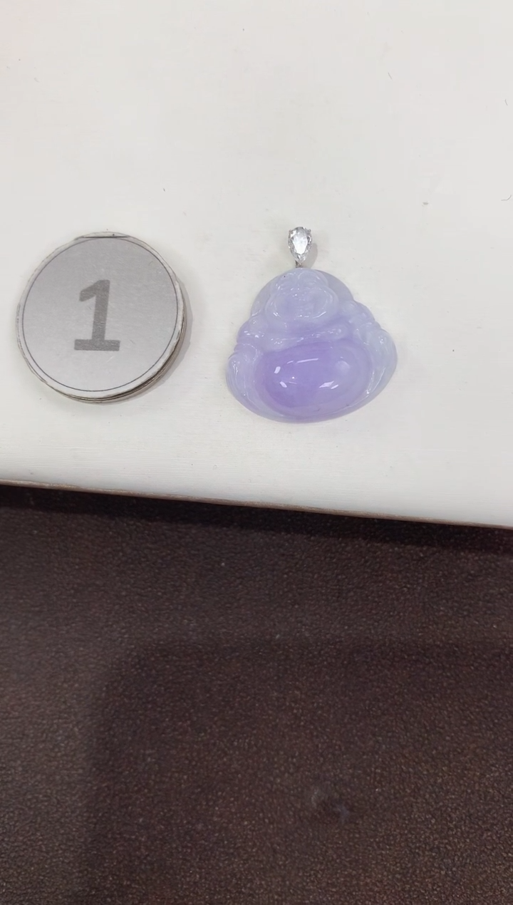 颈饰18K金镶嵌翡翠天然缅甸A货翡翠