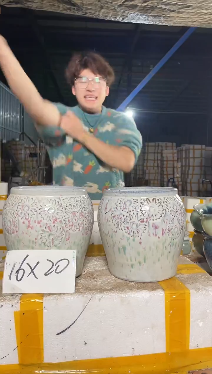 紫砂花盆宜兴紫砂粗陶花盆21.8/18