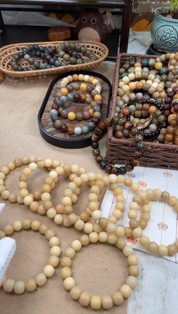 手串菩提根/象牙果a131 卡13 干磨海子微瑕