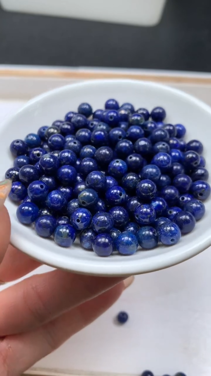 未镶嵌青金石散珠A1665 青金石7mm10个7.8元