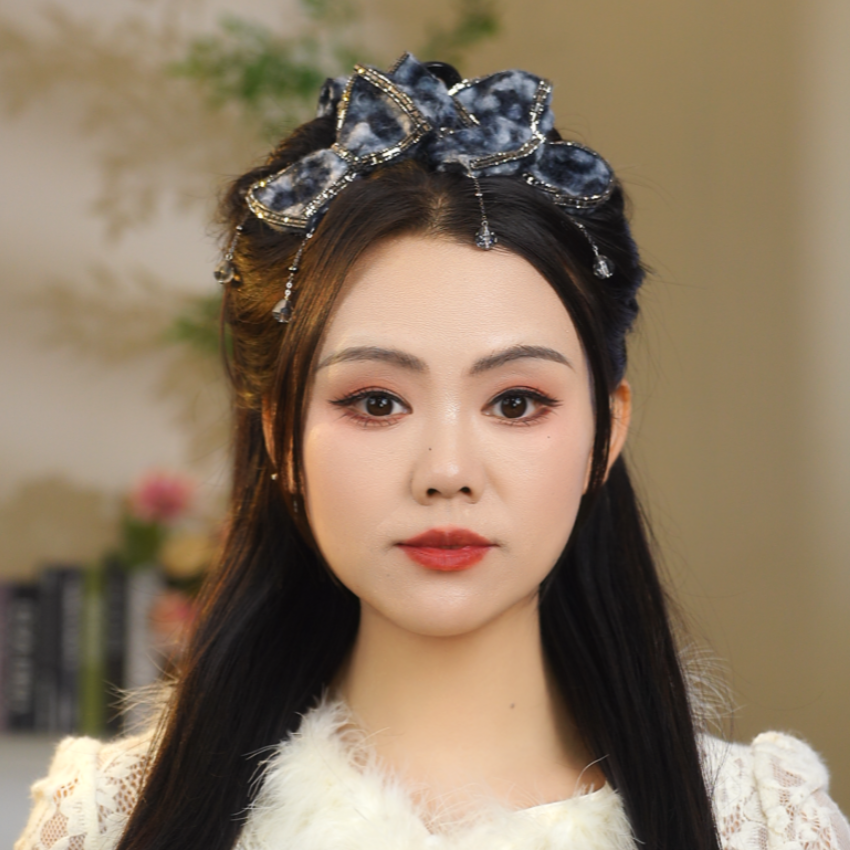 花姐饰品豹纹抓夹仙女风仙女演出发夹女日韩重工复古风头饰配饰