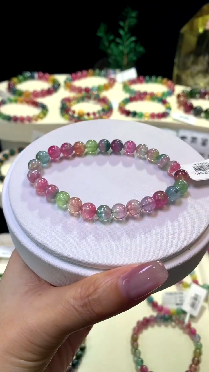 【闪购商品】碧玺手链未镶嵌【梦源珠宝】天然碧玺单圈手链