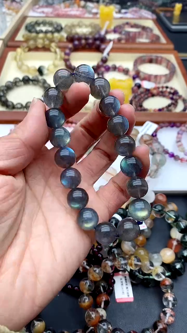 【闪购商品】拉长石手链未镶嵌灰月光