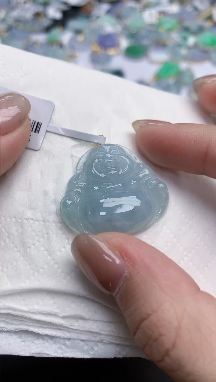 【闪购商品】翡翠颈饰18K金镶嵌天然缅甸翡翠A货