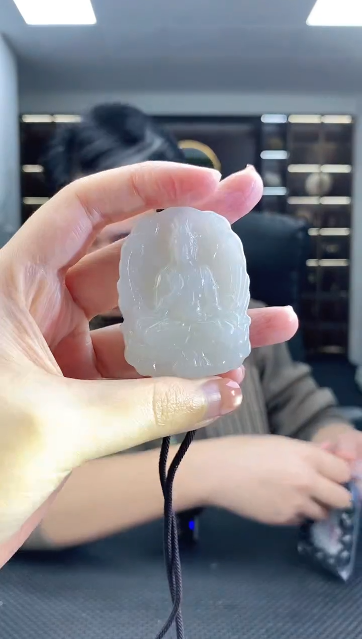 颈饰未镶嵌和田玉观音吊坠清货4