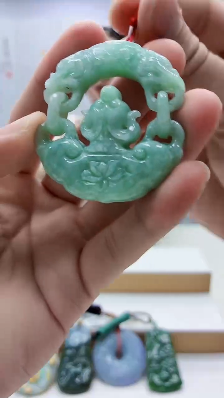 未镶嵌定制翡翠4812bb-毛货挂件75