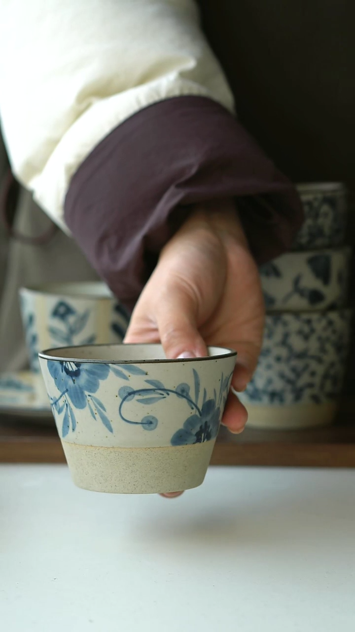 【闪购商品】陶瓷七里香猪口杯@4-2@