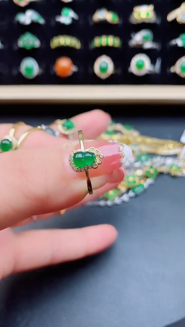 【闪购商品】翡翠戒指银S925镶嵌50805