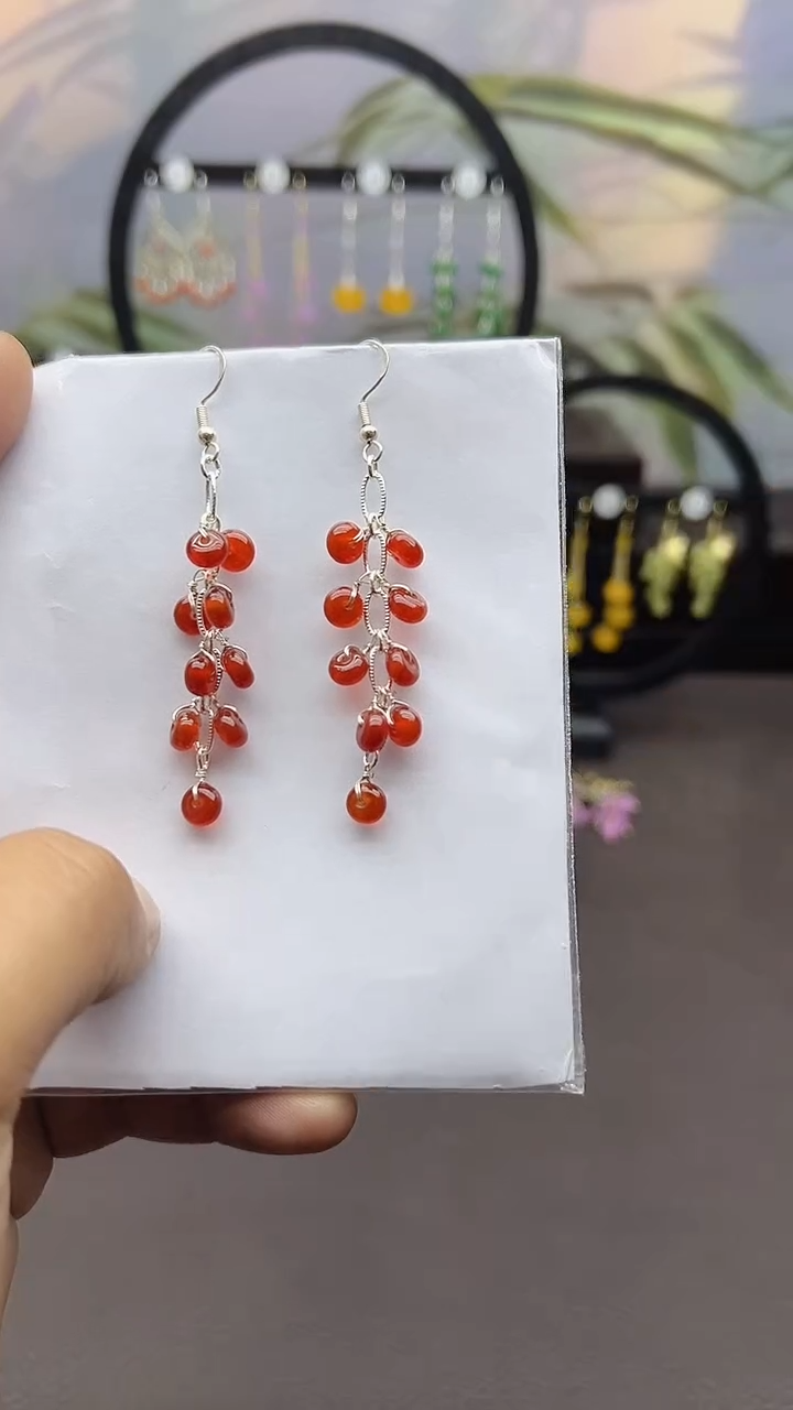 未镶嵌耳饰玛瑙/玉髓218