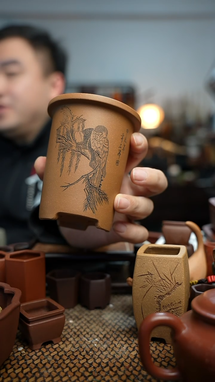 紫砂花盆長木軒精品紫砂