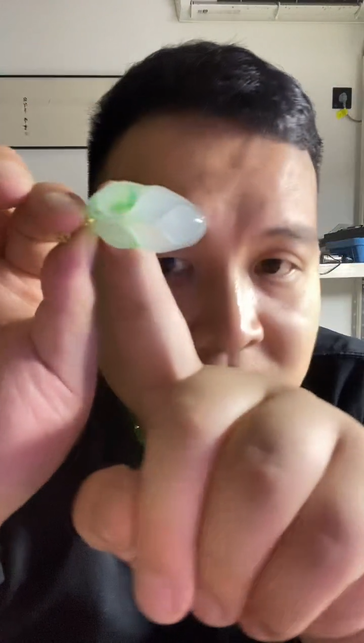 翡翠未镶嵌颈饰19叶子