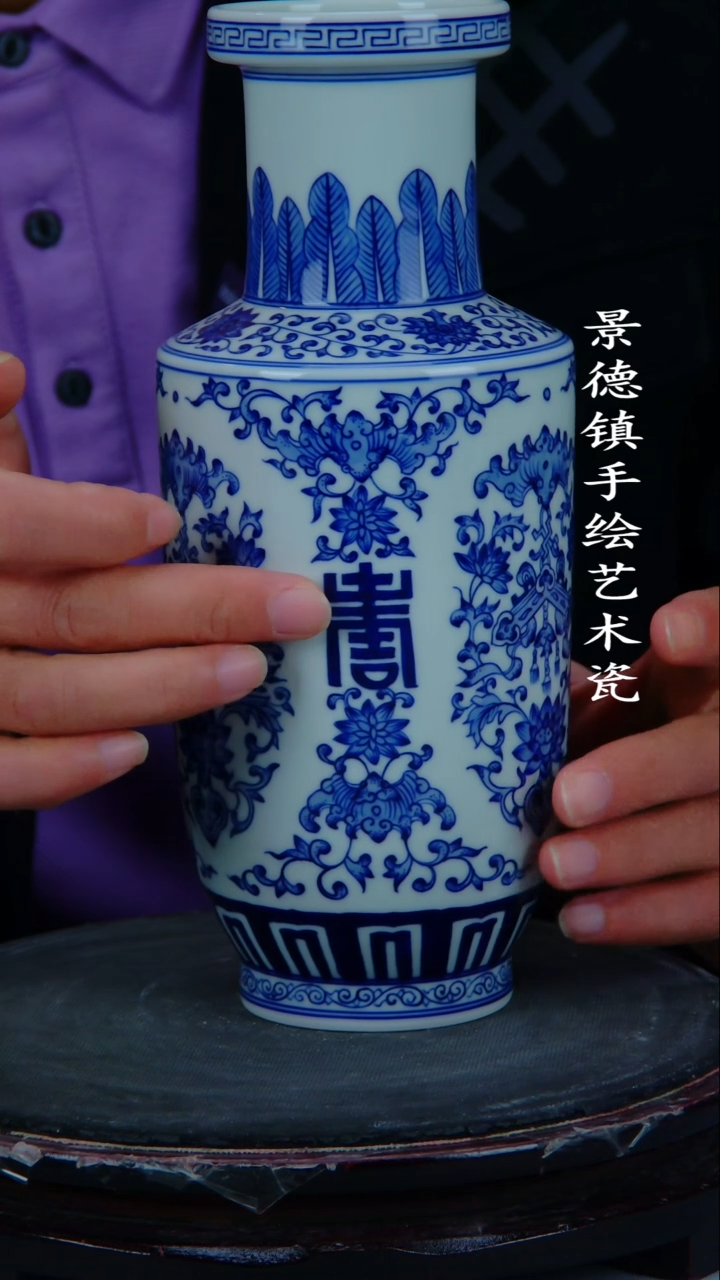 摆件陶瓷景德镇手工手绘陶瓷摆件35