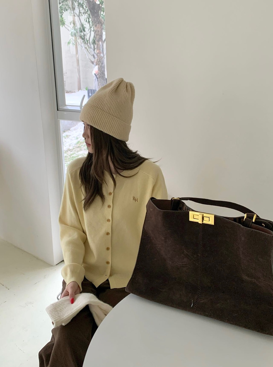 【现货发不用等】欧洲站2025秋冬新款字母针织开衫毛衣长袖百搭上衣