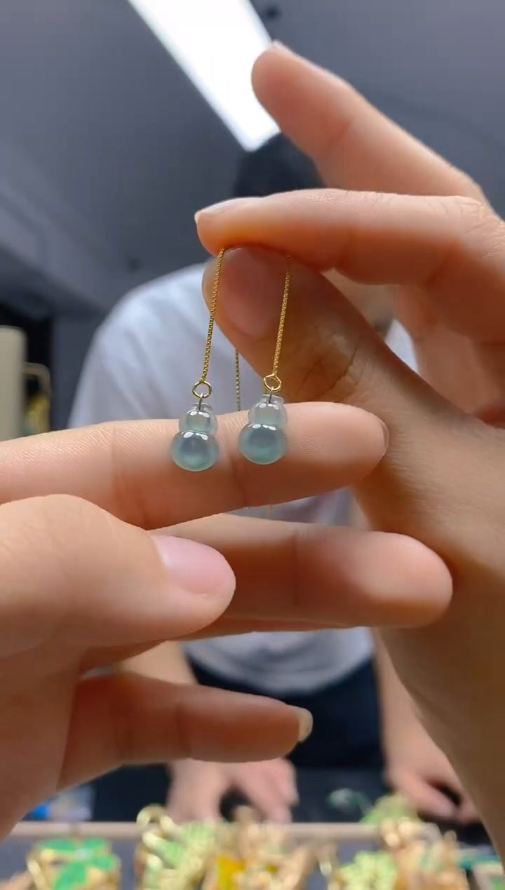 【闪购商品】翡翠耳饰合金0438翡翠耳线