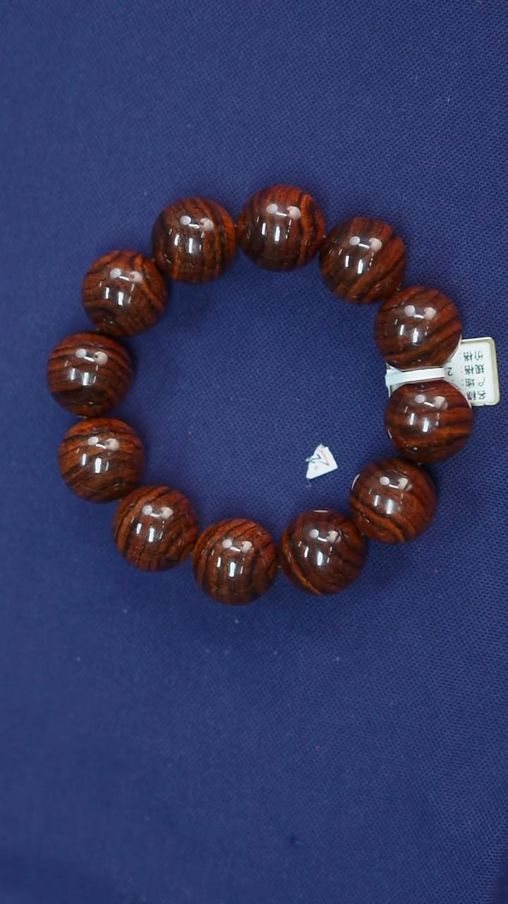 黄花梨/降香黄檀海南黄花梨满纹2.0手串（99）