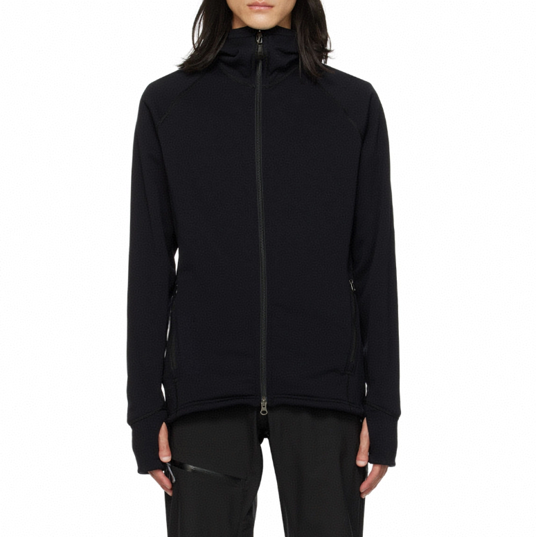 硬货抓绒亚洲版重磅400多克连帽刺绣户外中间层男士抓绒外套