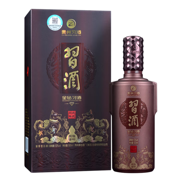 习酒2018金钻生肖狗【原件开箱，没有手提袋】介意勿拍53%Vol500ml