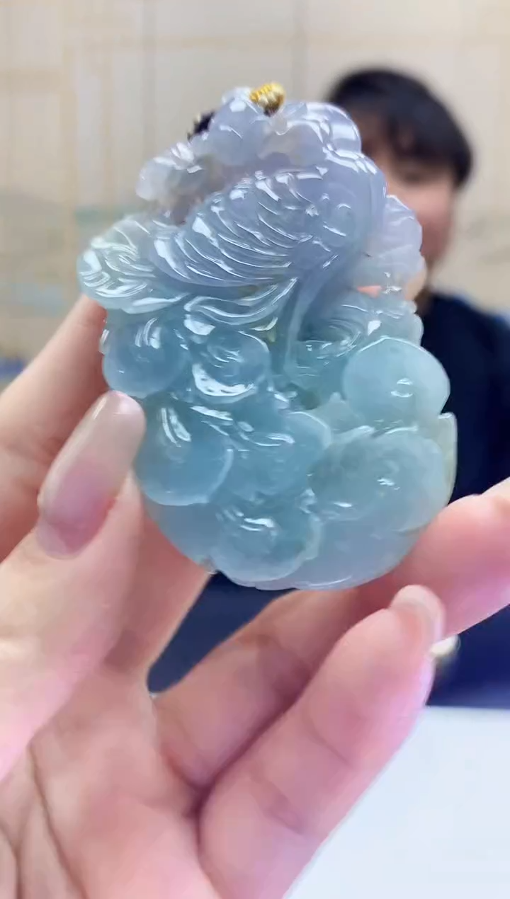 定制翡翠未镶嵌5060lr-毛货挂件57