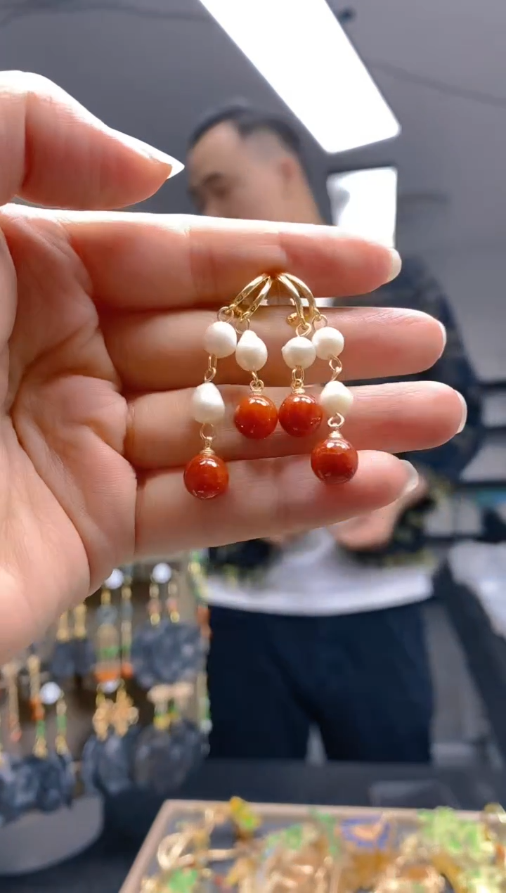 【闪购商品】翡翠耳饰合金0381翡翠耳钉