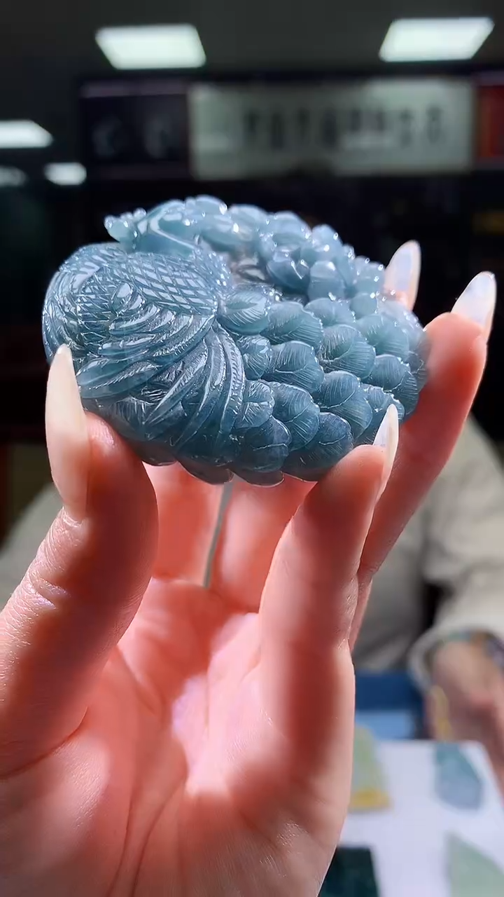 【闪购商品】定制翡翠未镶嵌8056jj-毛货挂件60