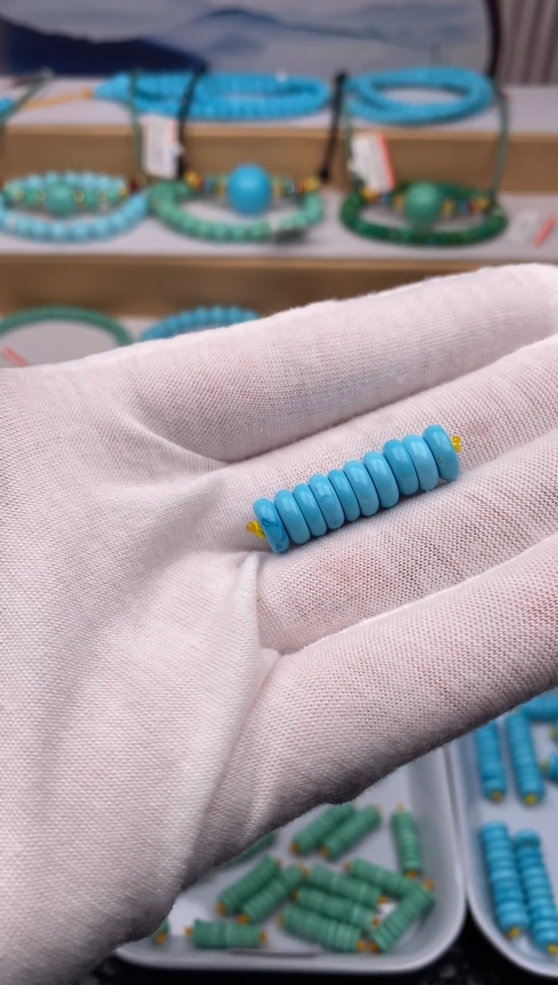 无非金属高瓷蓝算盘珠开播福利