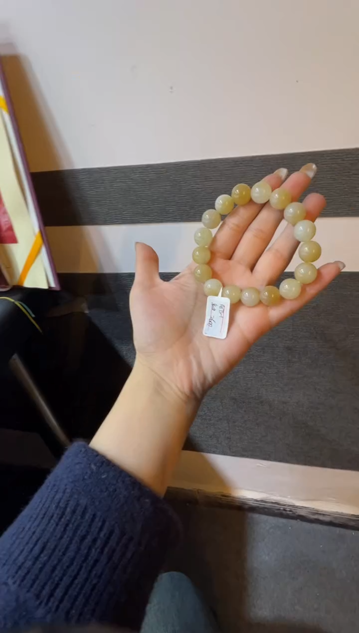 未镶嵌手串和田玉金山糖白手串（产地直发）