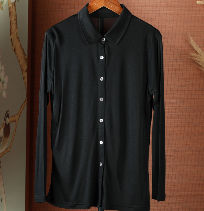君 新中式风 554  打底衬衫 黑色咖色