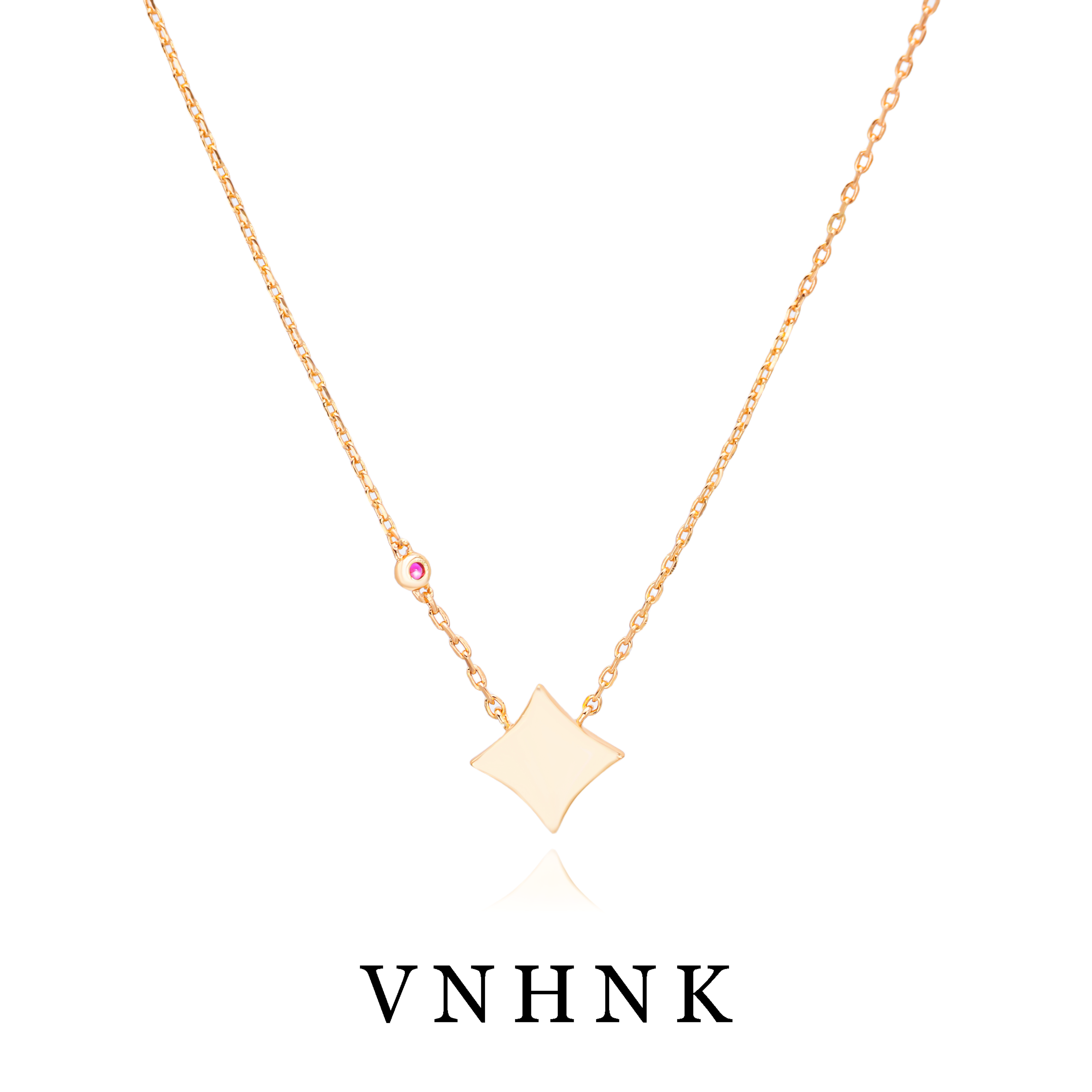 铜合金项链 美可儿   F591    玫瑰色（42cm)   精致时尚项链