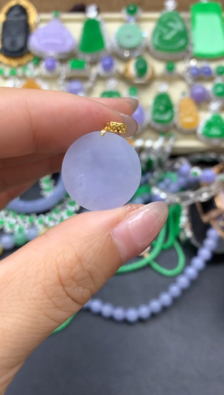 【闪购商品】翡翠颈饰18K金镶嵌47-中国好珍宝
