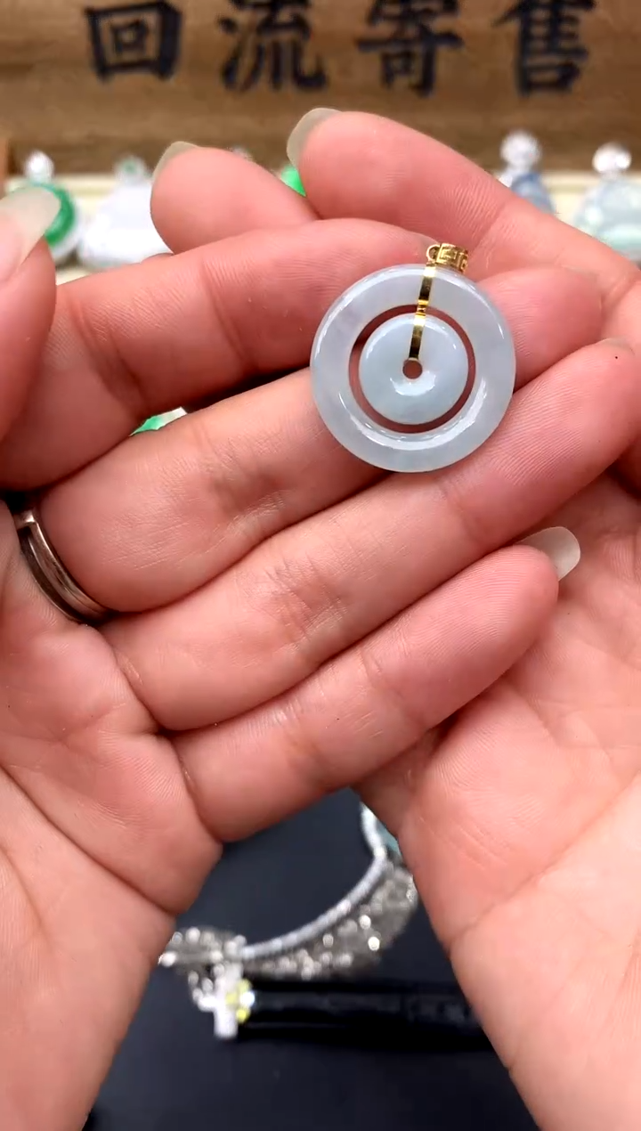 【闪购商品】翡翠颈饰18K金镶嵌95-中国好珍宝