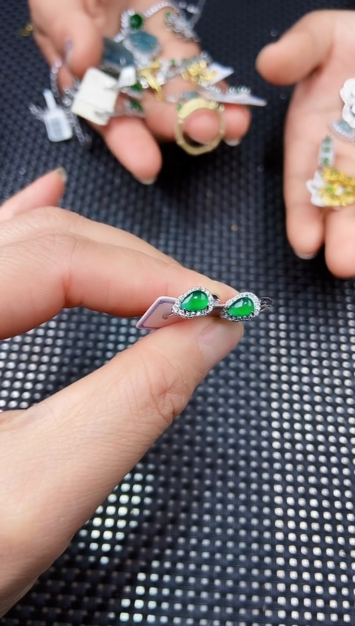 【闪购商品】翡翠未镶嵌耳饰1111111111