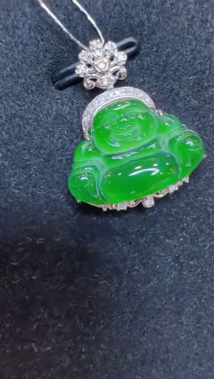 翡翠18K金镶嵌吊坠(不含链)多样性团购发一件