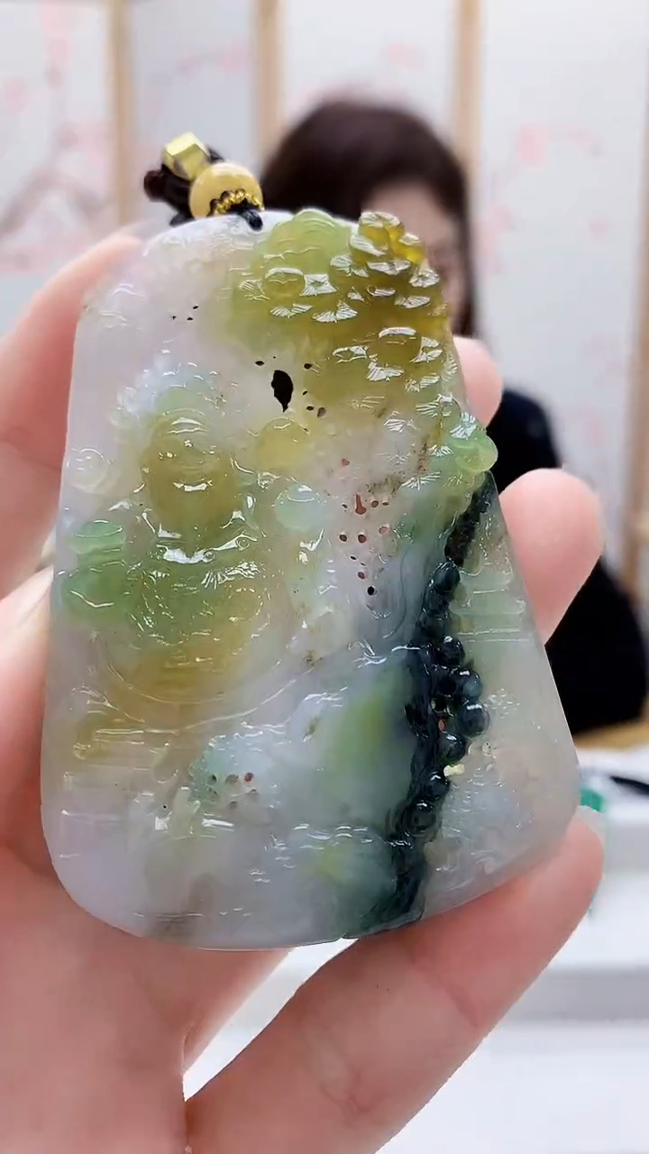 未镶嵌定制翡翠4829ry-毛货挂件4