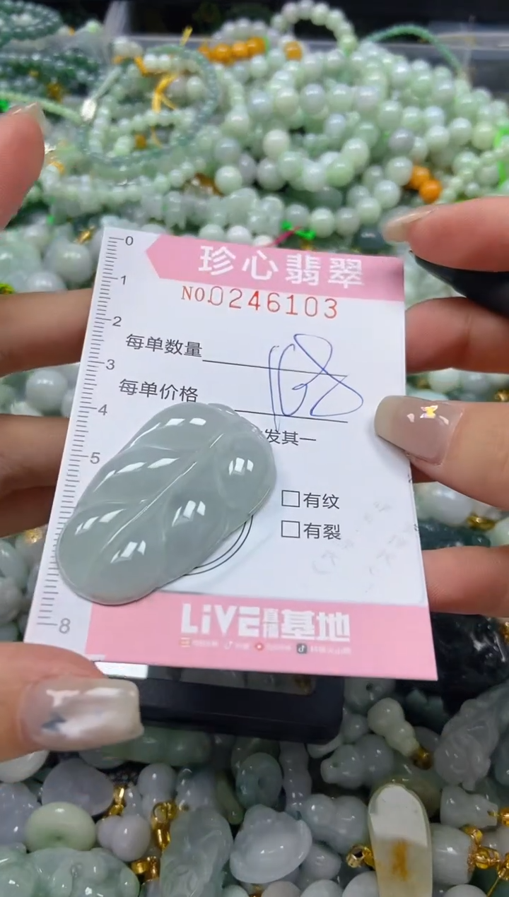 翡翠未镶嵌颈饰闪购0246103